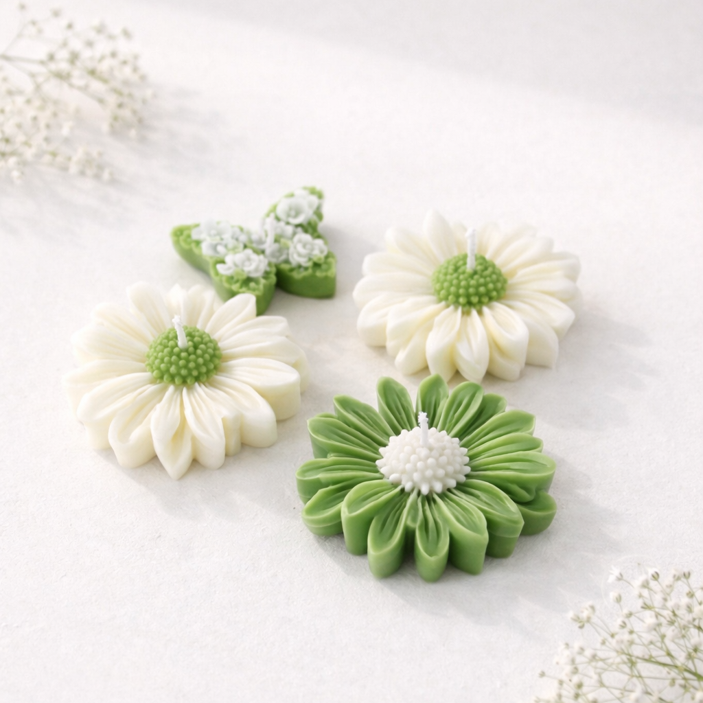 Pack Primavera Eirèa margaritas y mariposa color verde y blanco