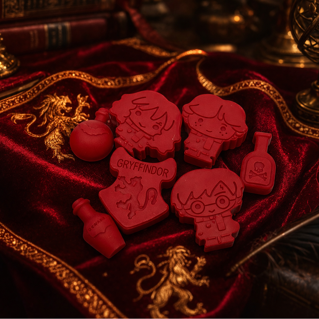 Wax melts inspirados en Gryffindor de Harry Potter, Ron Weasley, Hermione. Color rojo